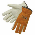 Driver Gloves w/ Grain Palm/Brown Split Leather Back